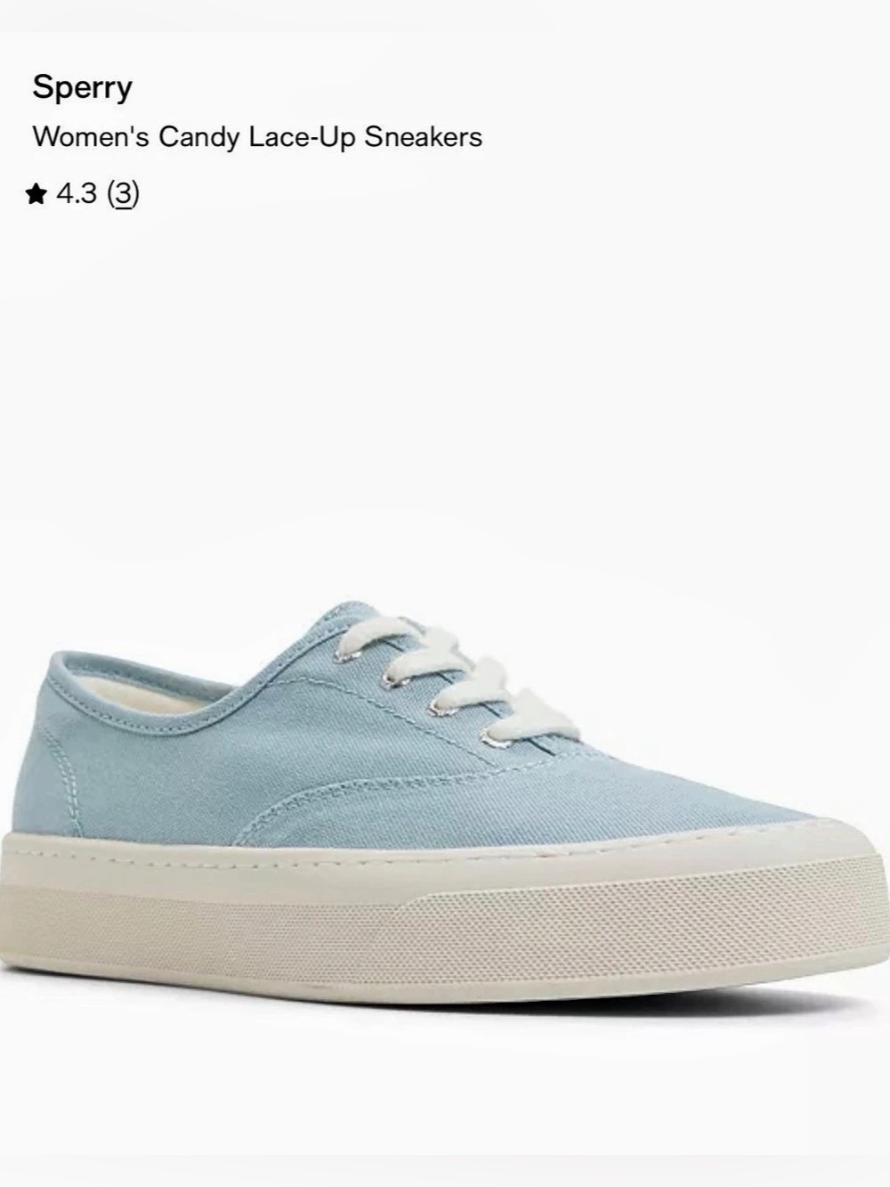 Sperry Candy Lace-Up Sneakers Blue & White US 6.5